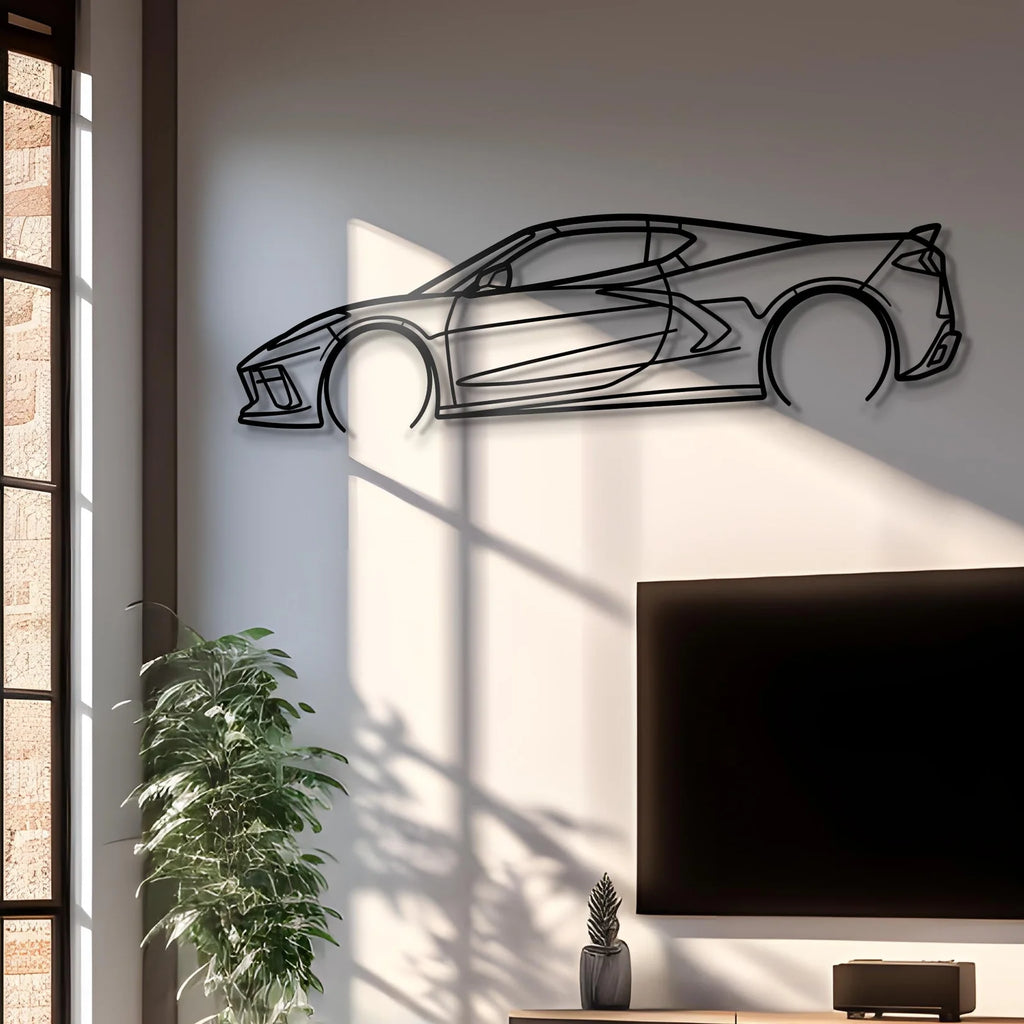 2021 Corvette C8 Metal Silhouette
