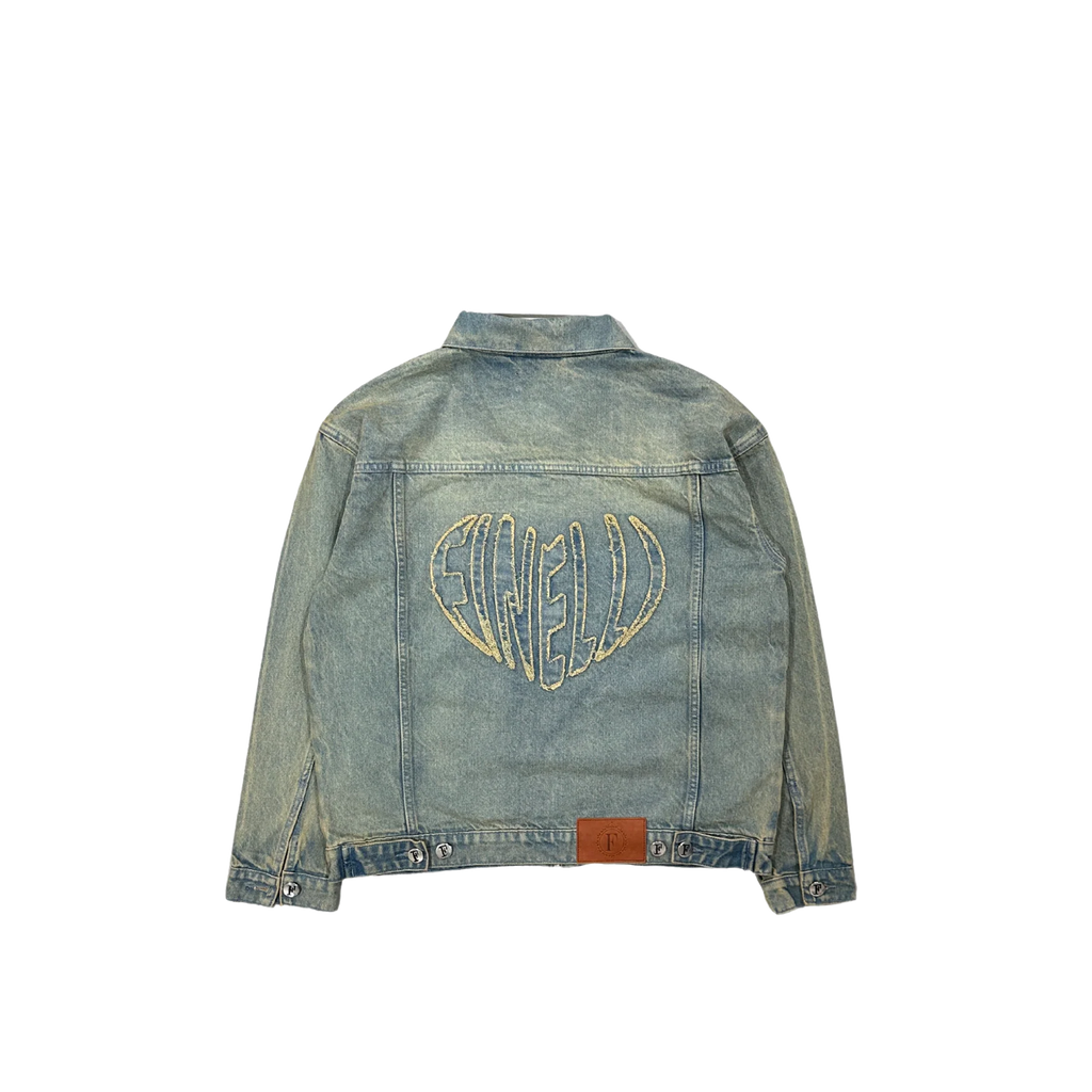 FINELLI HEART DENIM JACKET BLUE