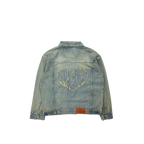 FINELLI HEART DENIM JACKET BLUE