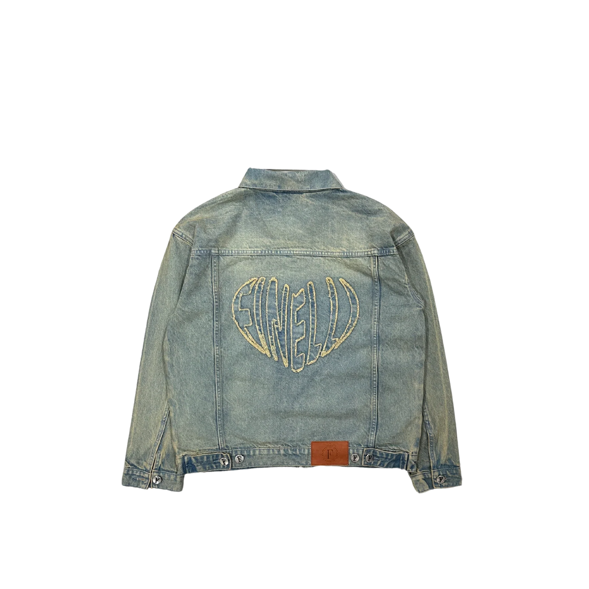 FINELLI HEART DENIM JACKET BLUE