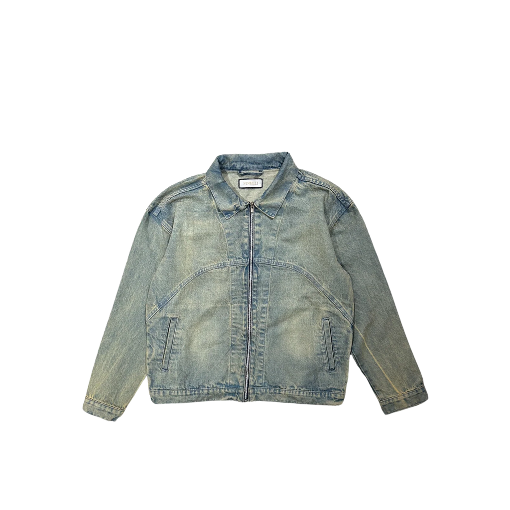 FINELLI HEART DENIM JACKET BLUE