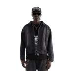 FINELLI HEART DENIM JACKET BLACK