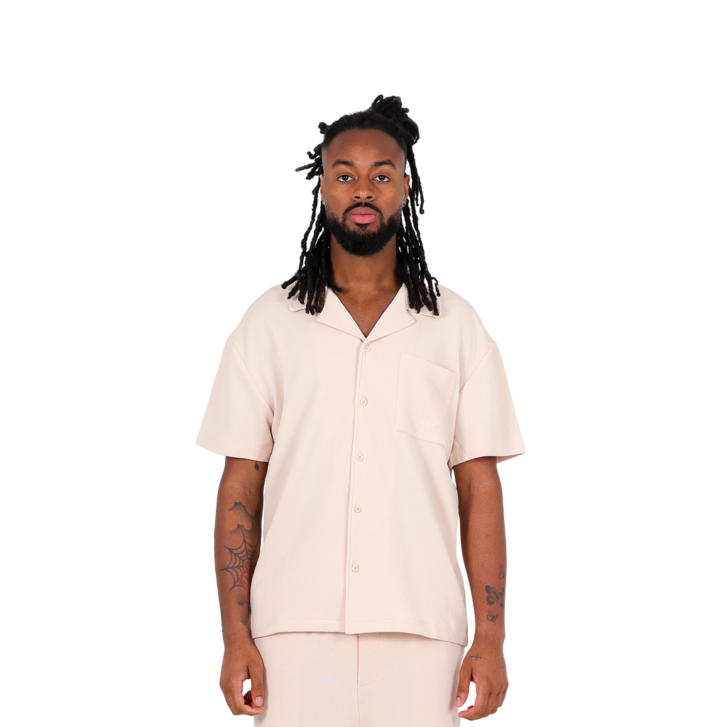 SIXTH JUNE CREPE FABRIC SHIRT BEIGE