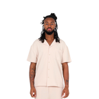 SIXTH JUNE CREPE FABRIC SHIRT BEIGE