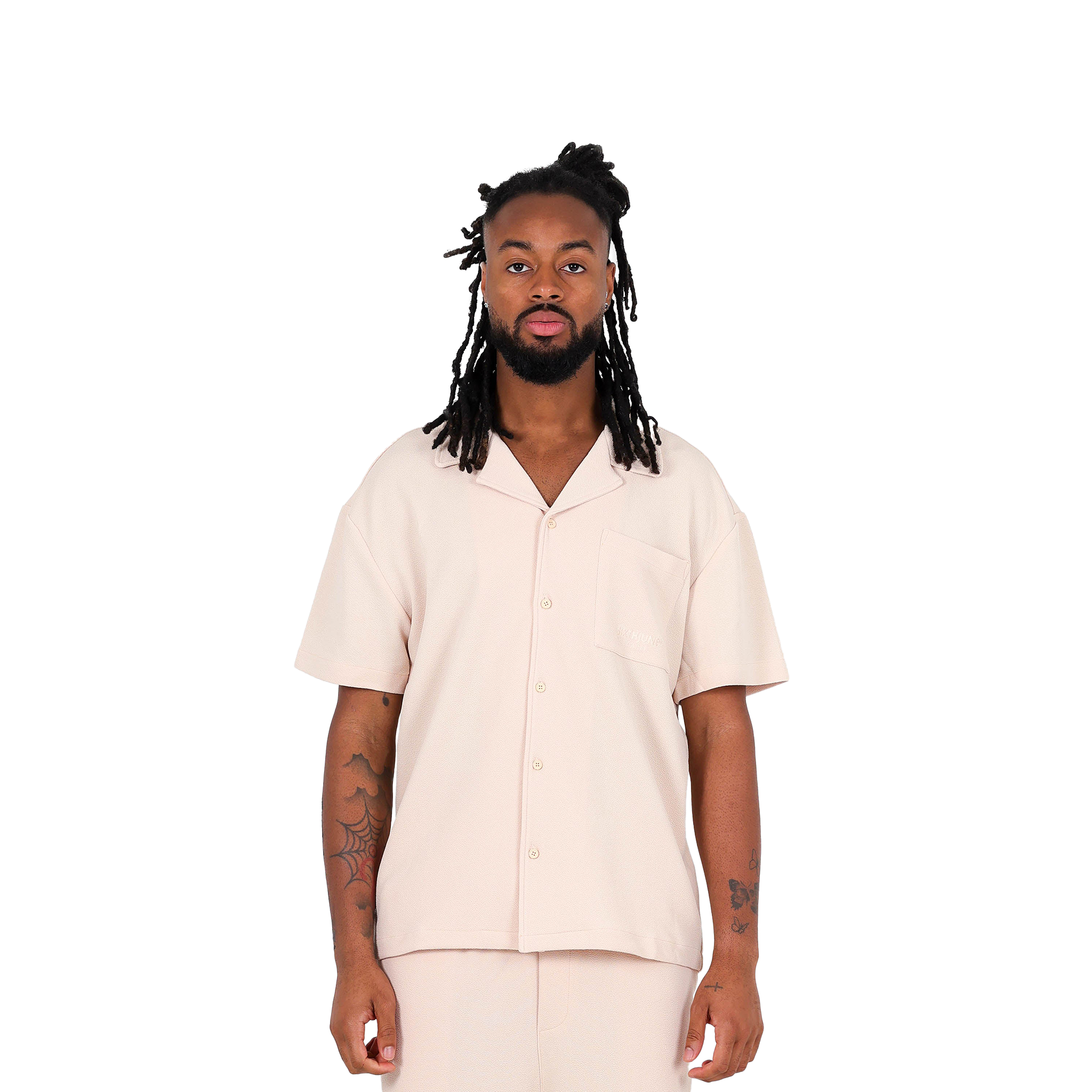 SIXTH JUNE CREPE FABRIC SHIRT BEIGE