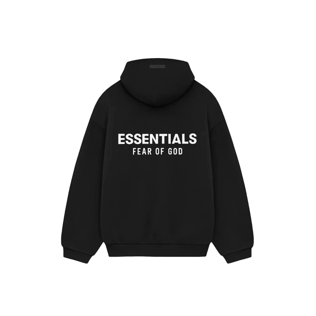 ESSENTIALS BLACK FLEECE HOODIE