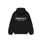 ESSENTIALS BLACK FLEECE HOODIE