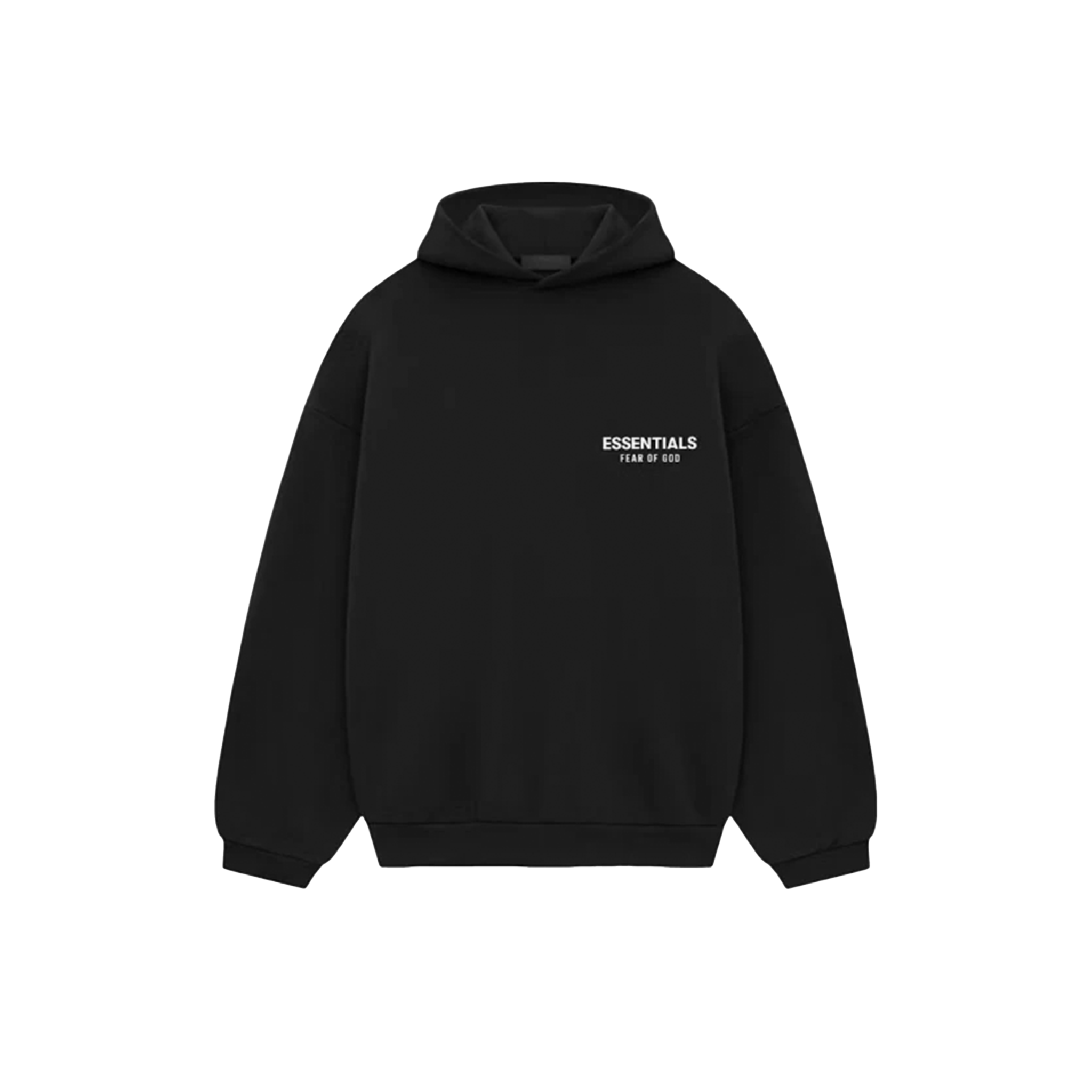 ESSENTIALS BLACK FLEECE HOODIE