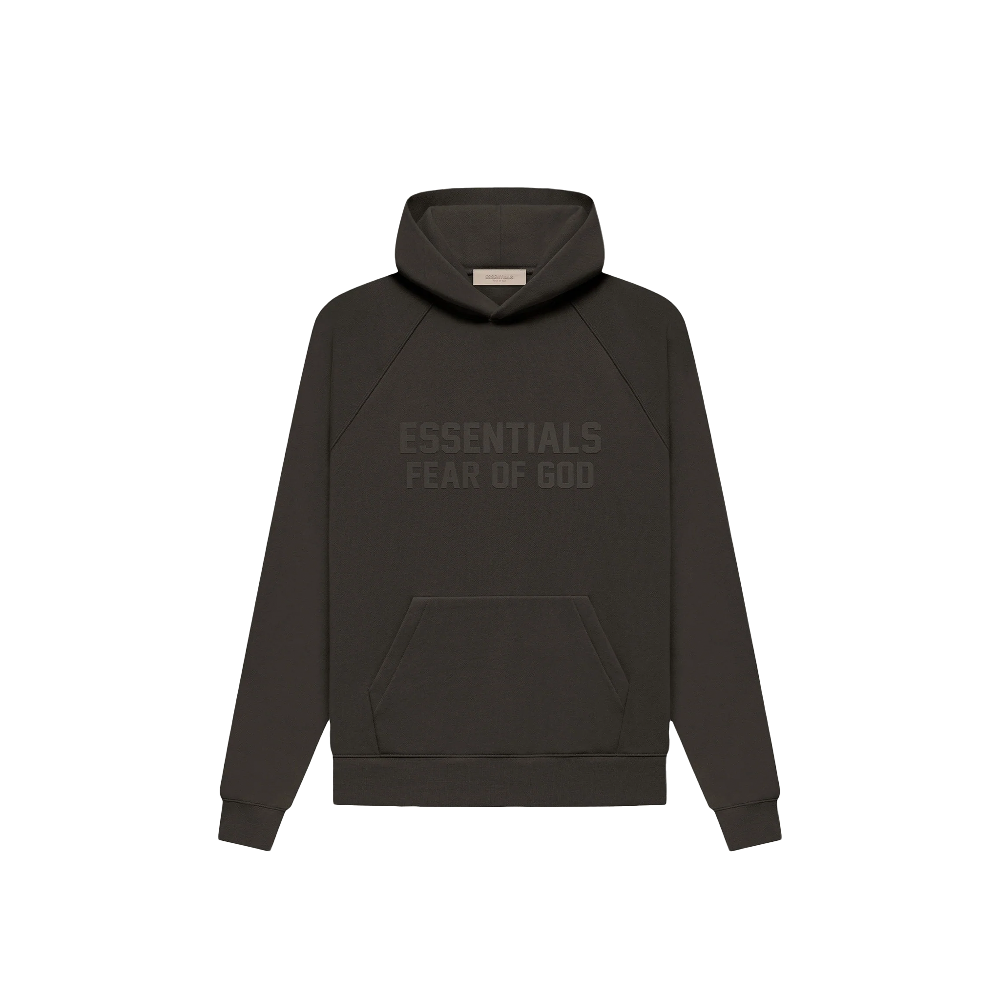 ESSENTIALS OFF BLACK HOODIE
