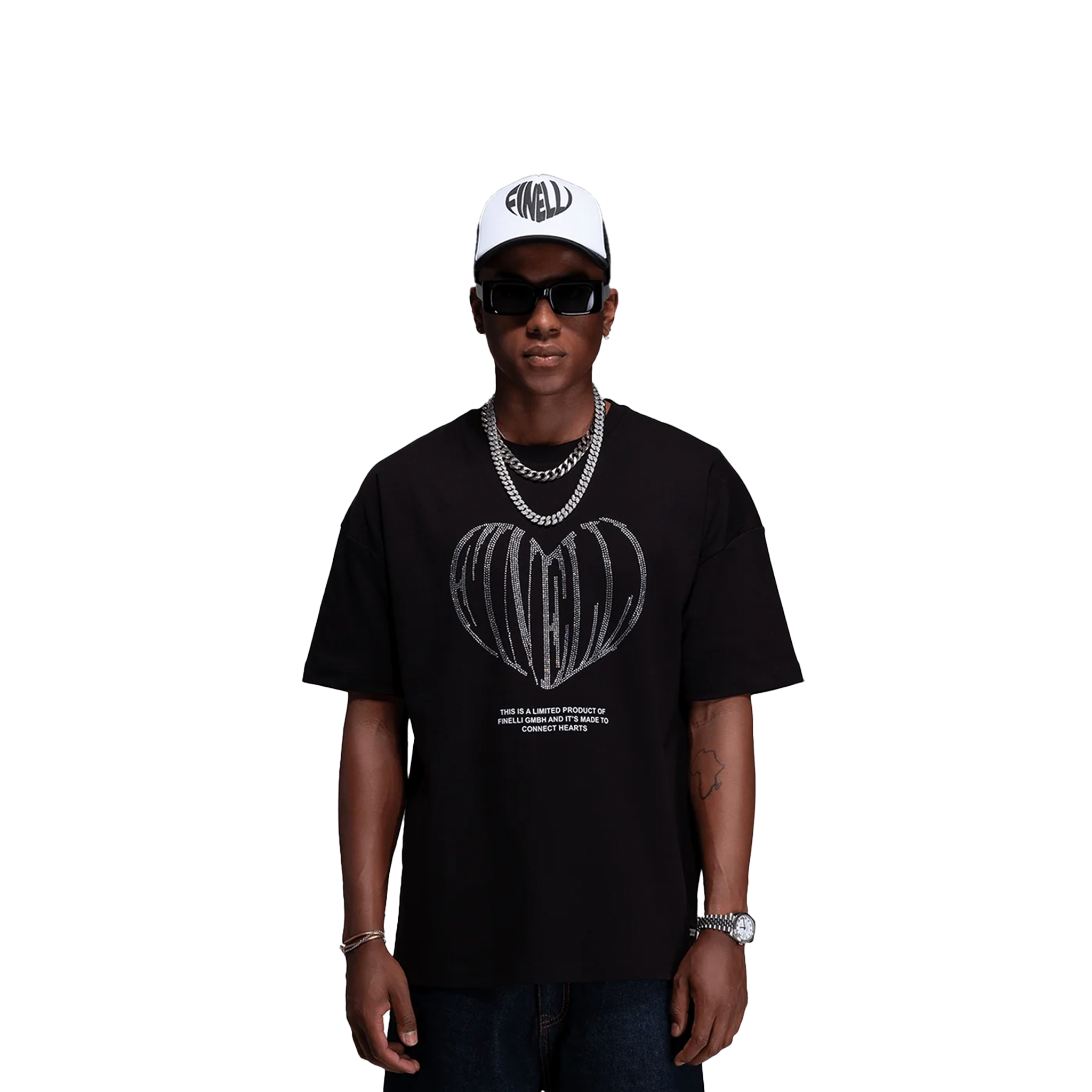 FINELLI DIAMOND HEART TEE