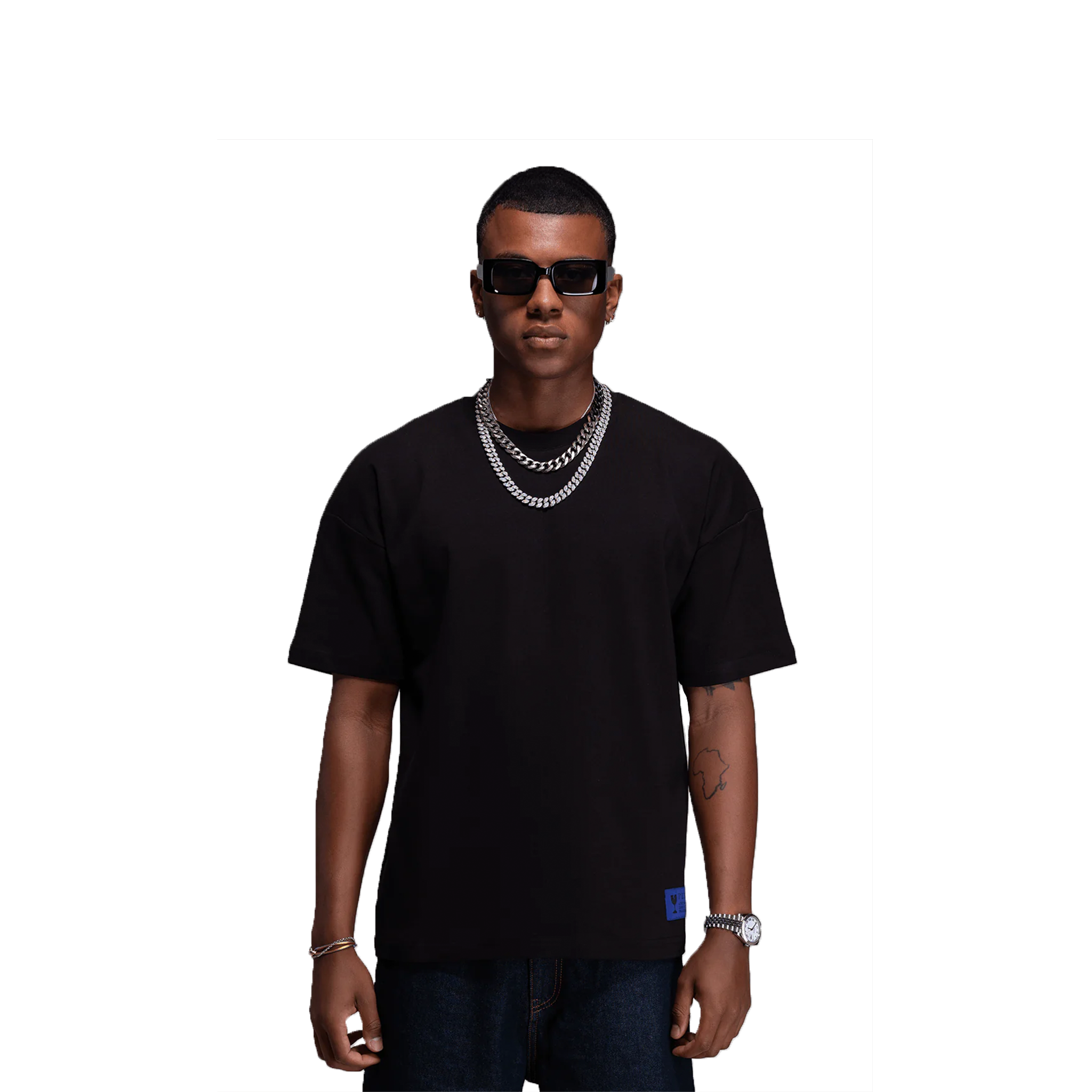 FINELLI DISTORTED BLACK LOGO TEE