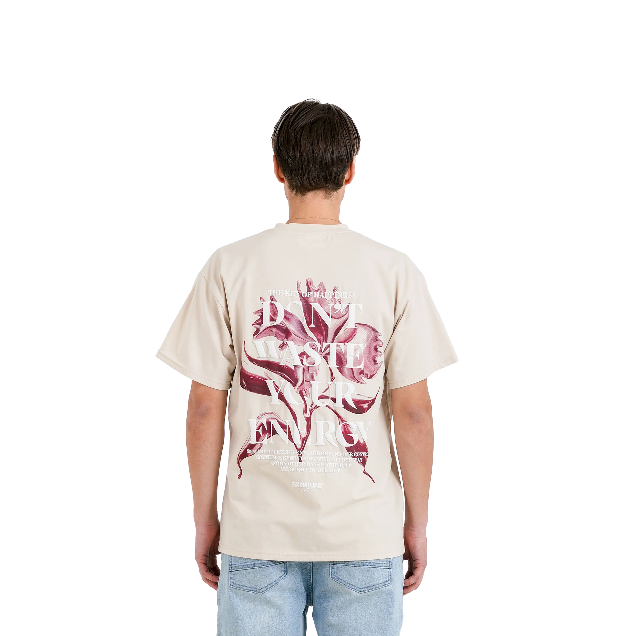 SIXTH JUNE FLOWER TEE BEIGE
