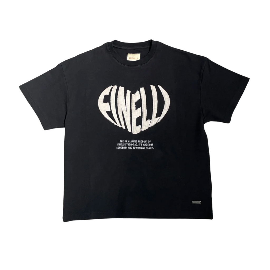 FINELLI HEART TEE BLACK