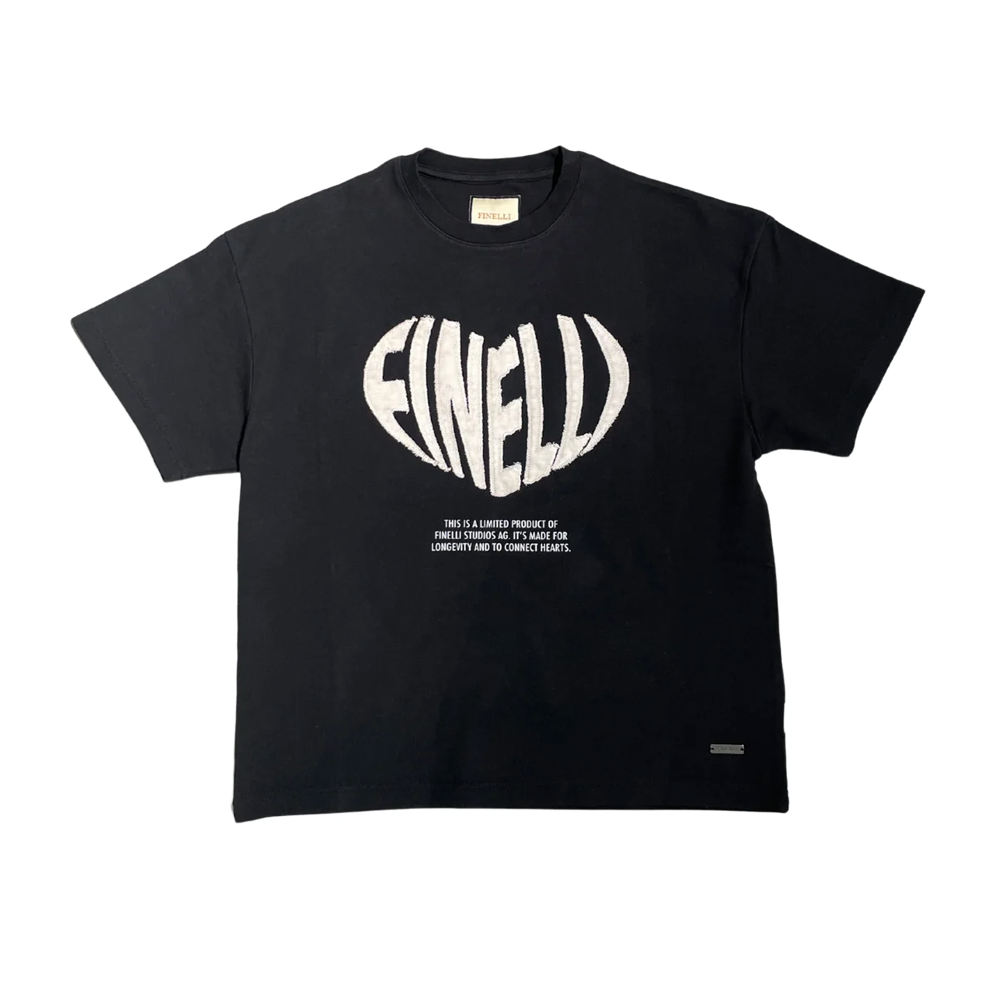 FINELLI HEART TEE BLACK