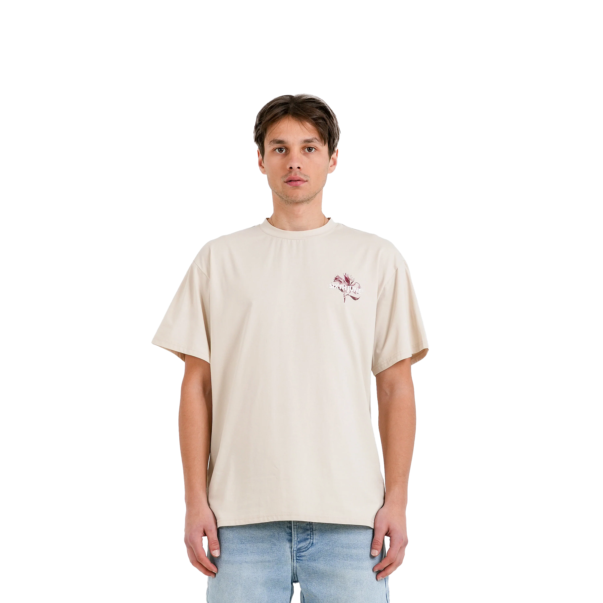 SIXTH JUNE FLOWER TEE BEIGE