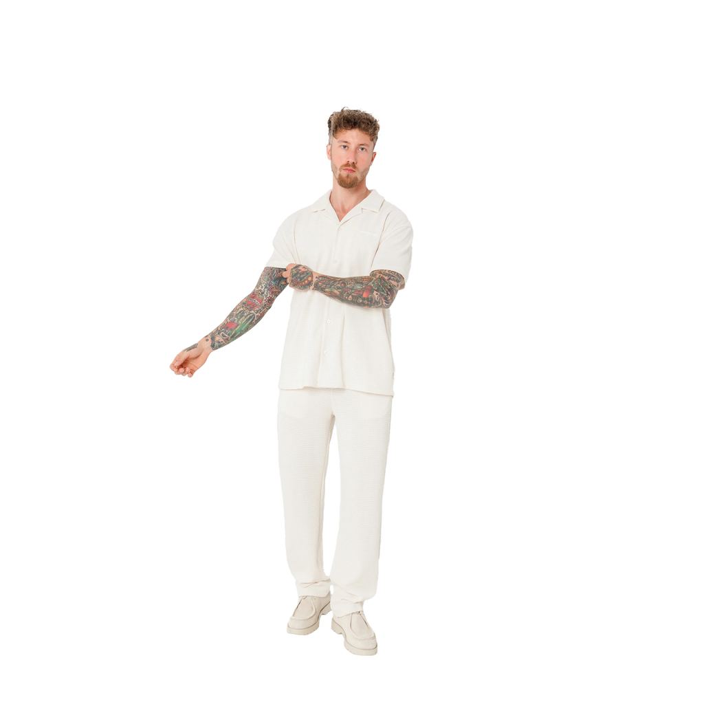 SIXTH JUNE CROCHETED BEIGE SHIRT