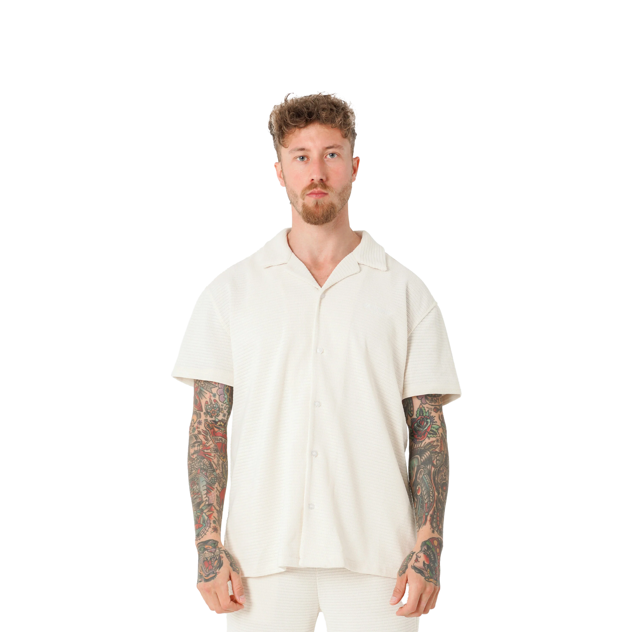 SIXTH JUNE CROCHETED BEIGE SHIRT