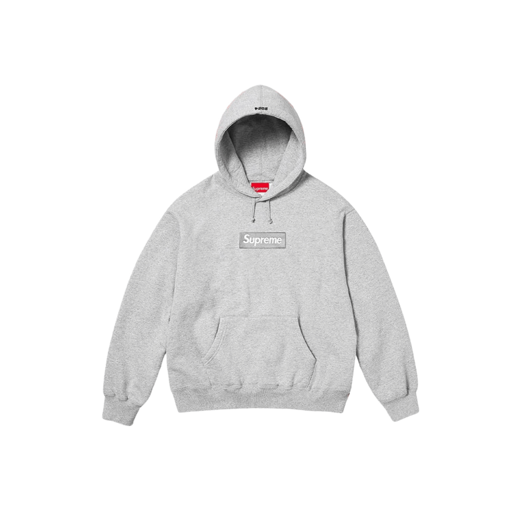 Supreme Box Logo Hooded Sweatshirt Heather Grey (FW24)