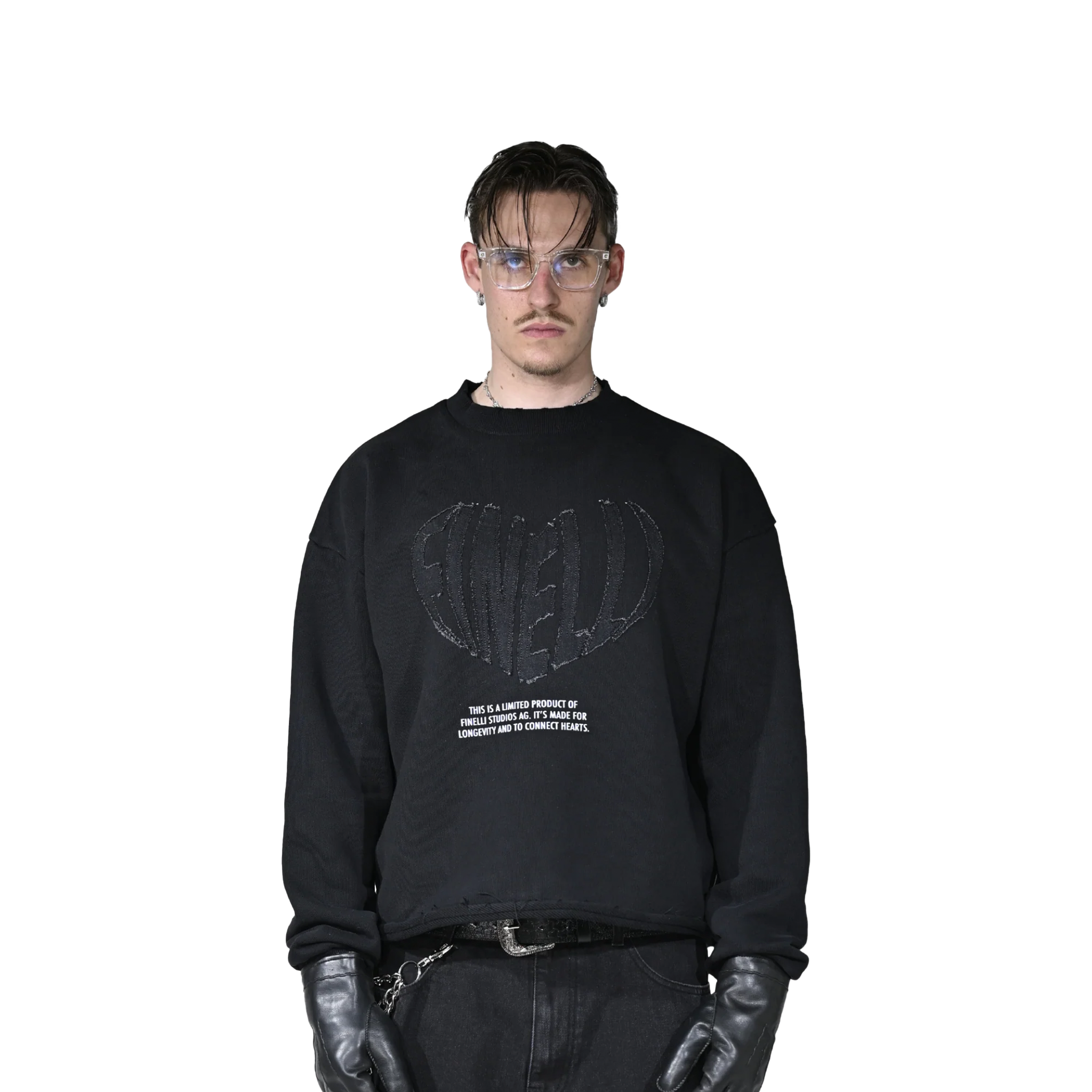 FINELLI HEART CREWNECK BLACK