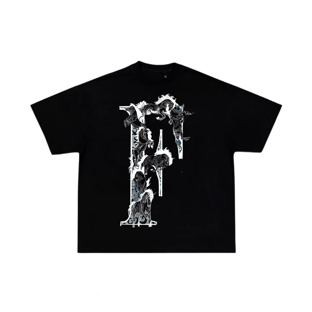 FINELLI "F" HORSE TEE BLACK