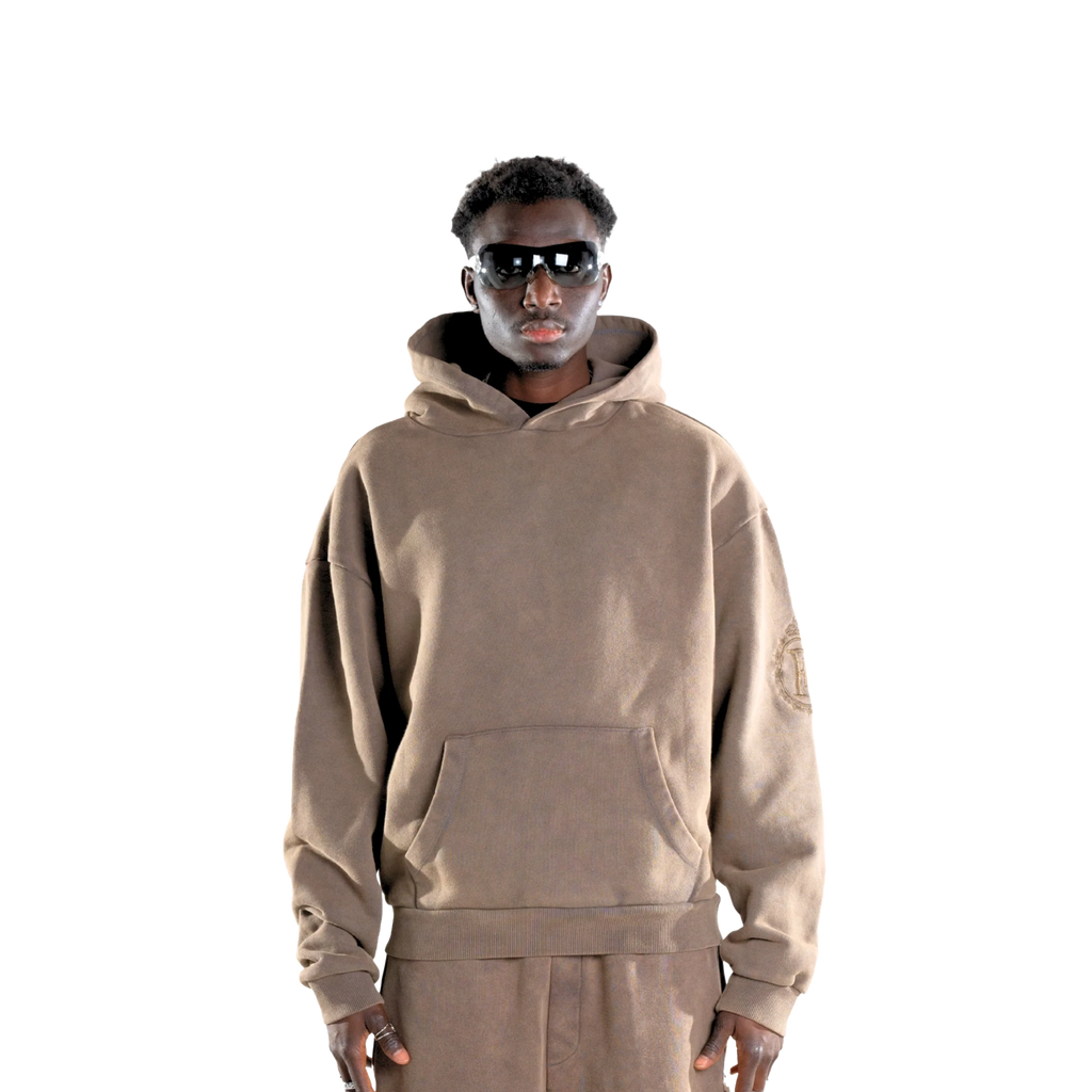 "F" HORSE HOODIE BROWN