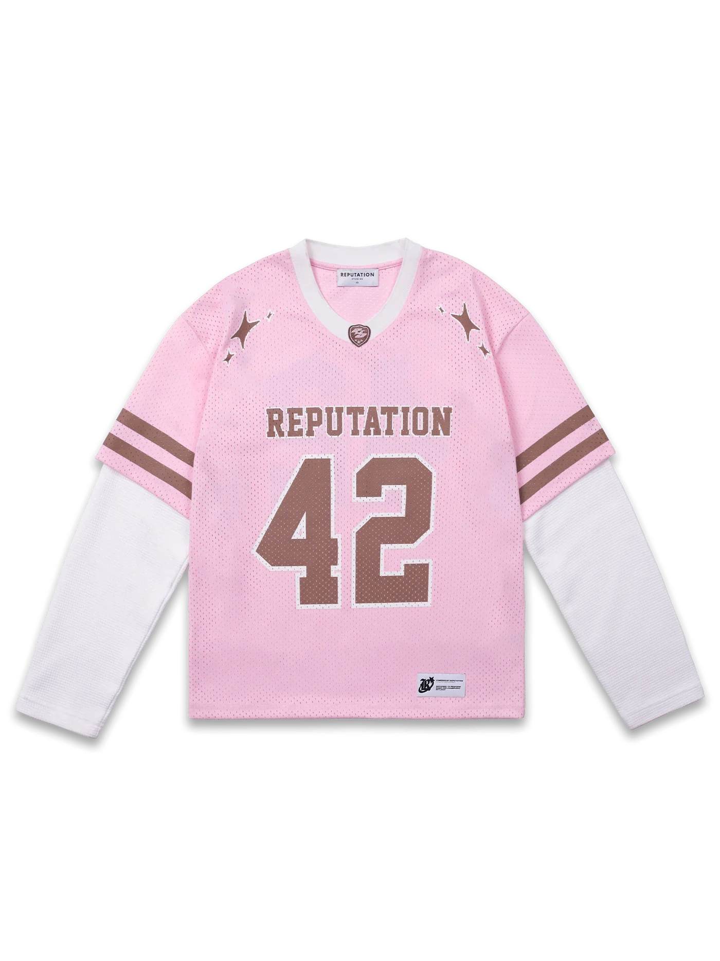 REPUTATION MESH LAYERED JERSEY PINK