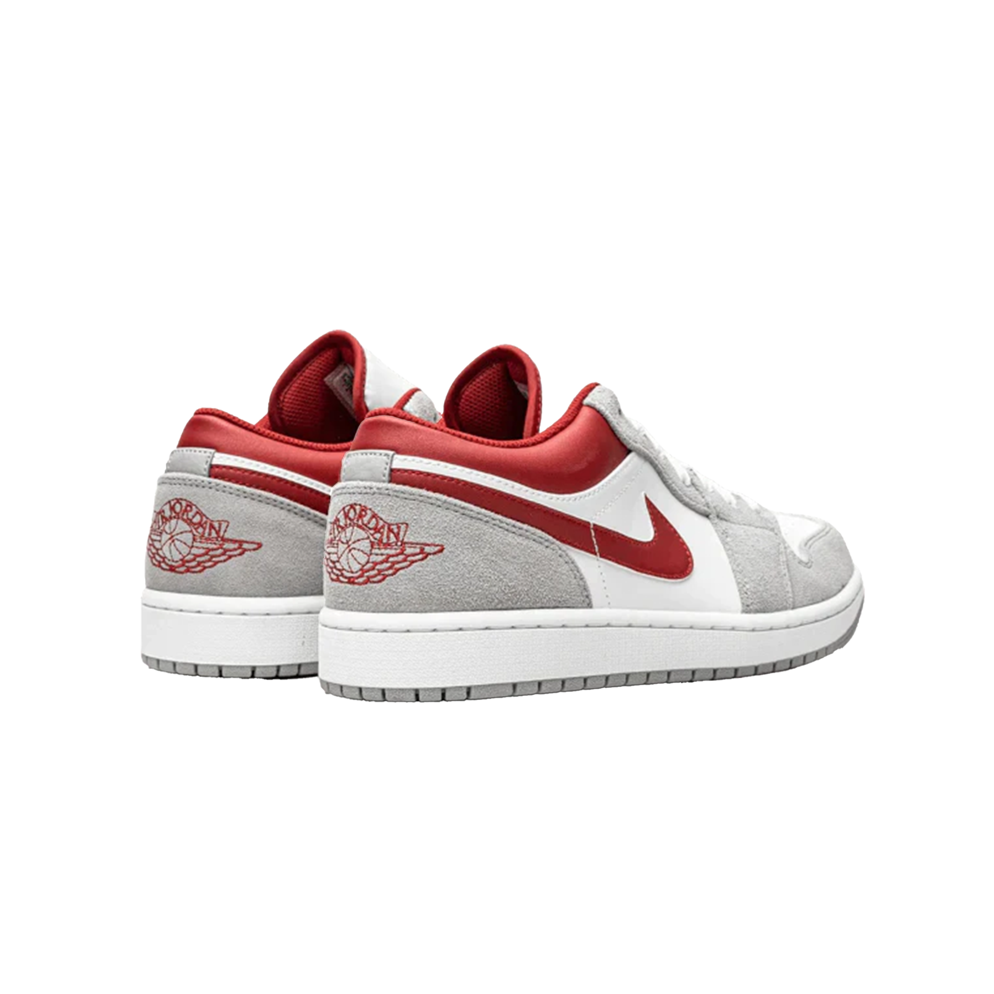 JORDAN 1 LOW SE LIGHT SMOKE GREY GYM RED