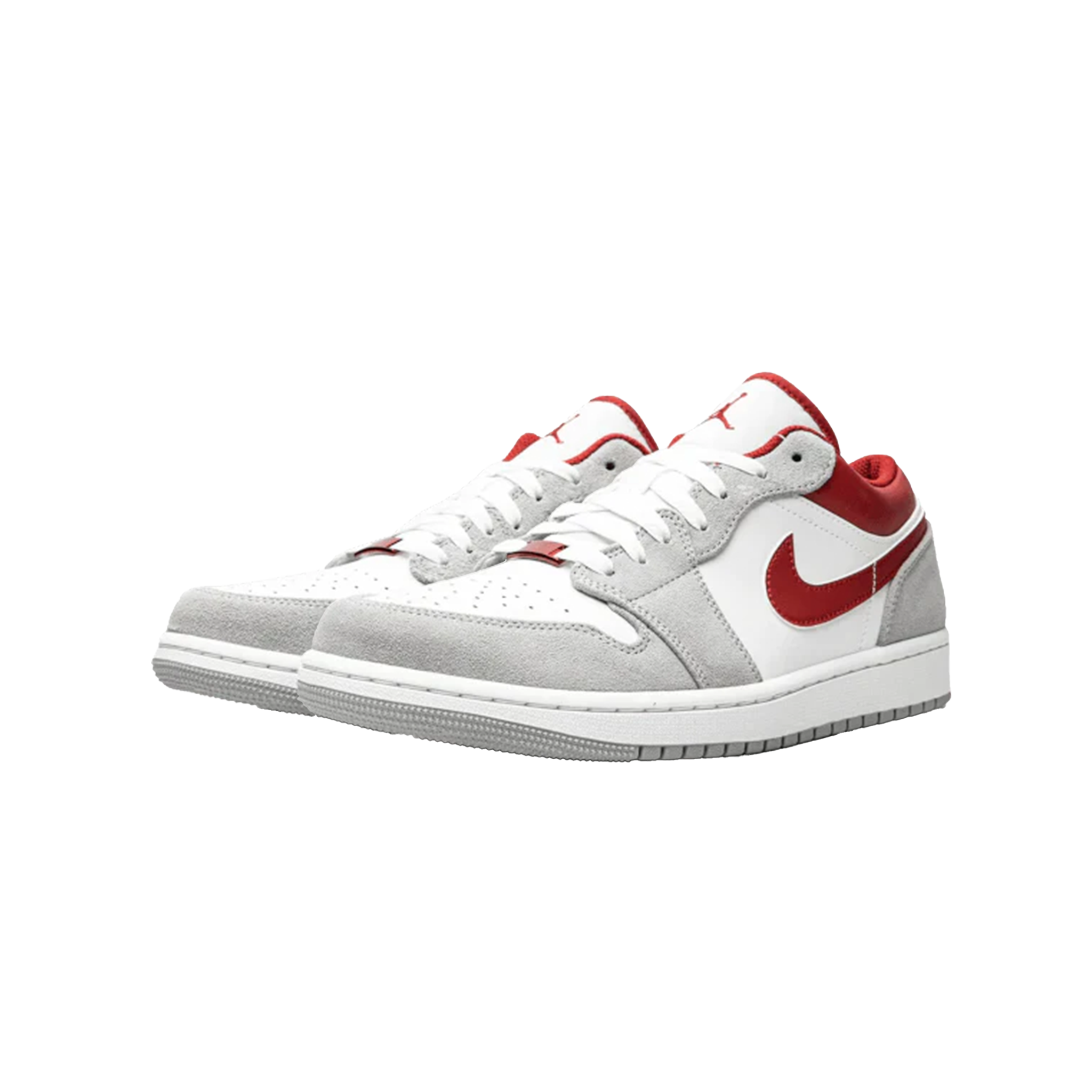 JORDAN 1 LOW SE LIGHT SMOKE GREY GYM RED