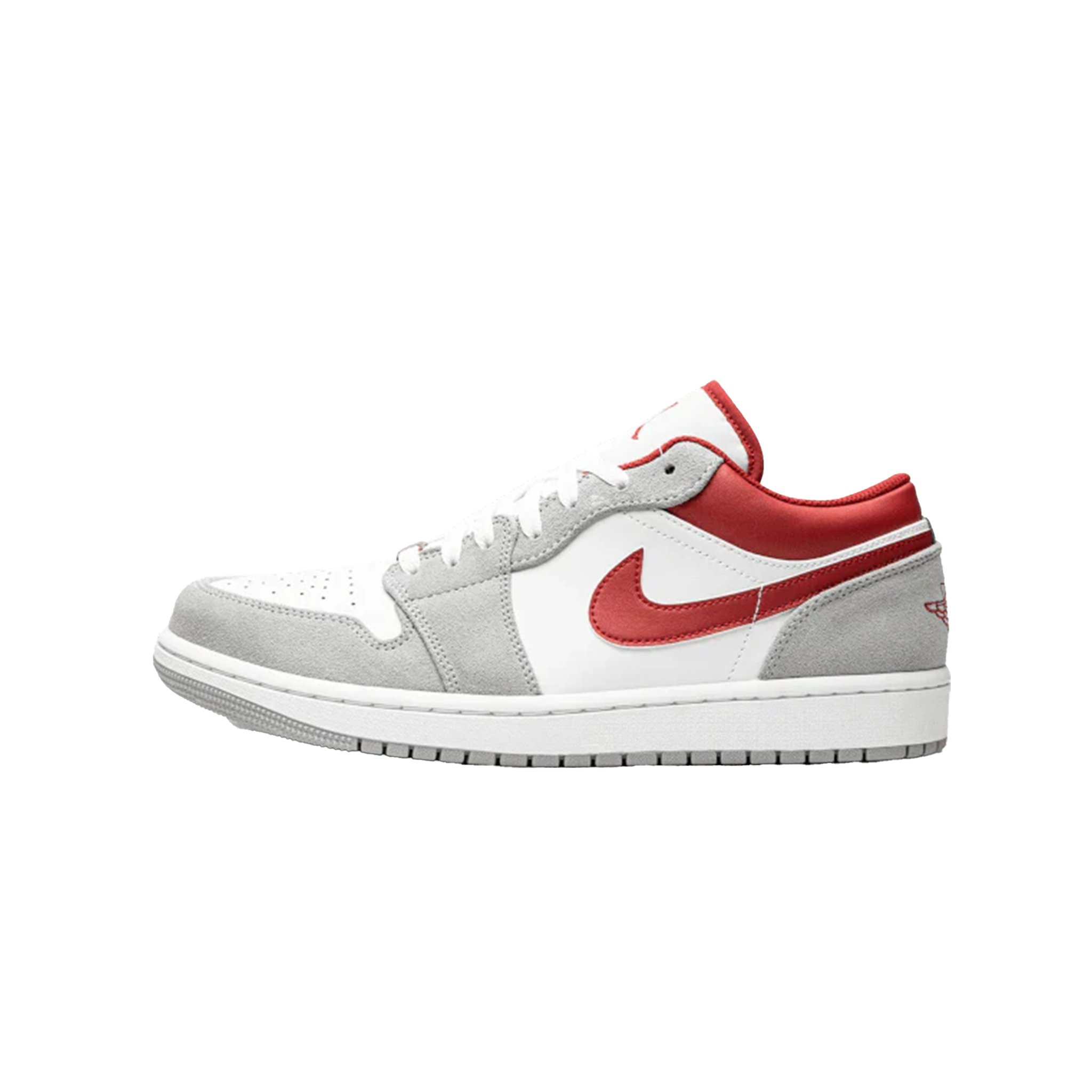 JORDAN 1 LOW SE LIGHT SMOKE GREY GYM RED