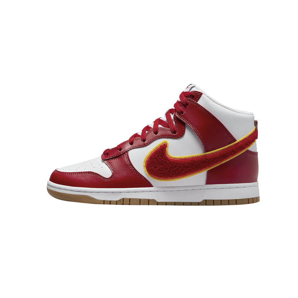 NIKE DUNK HIGH CHENILLE SWOOSH WHITE GYM RED