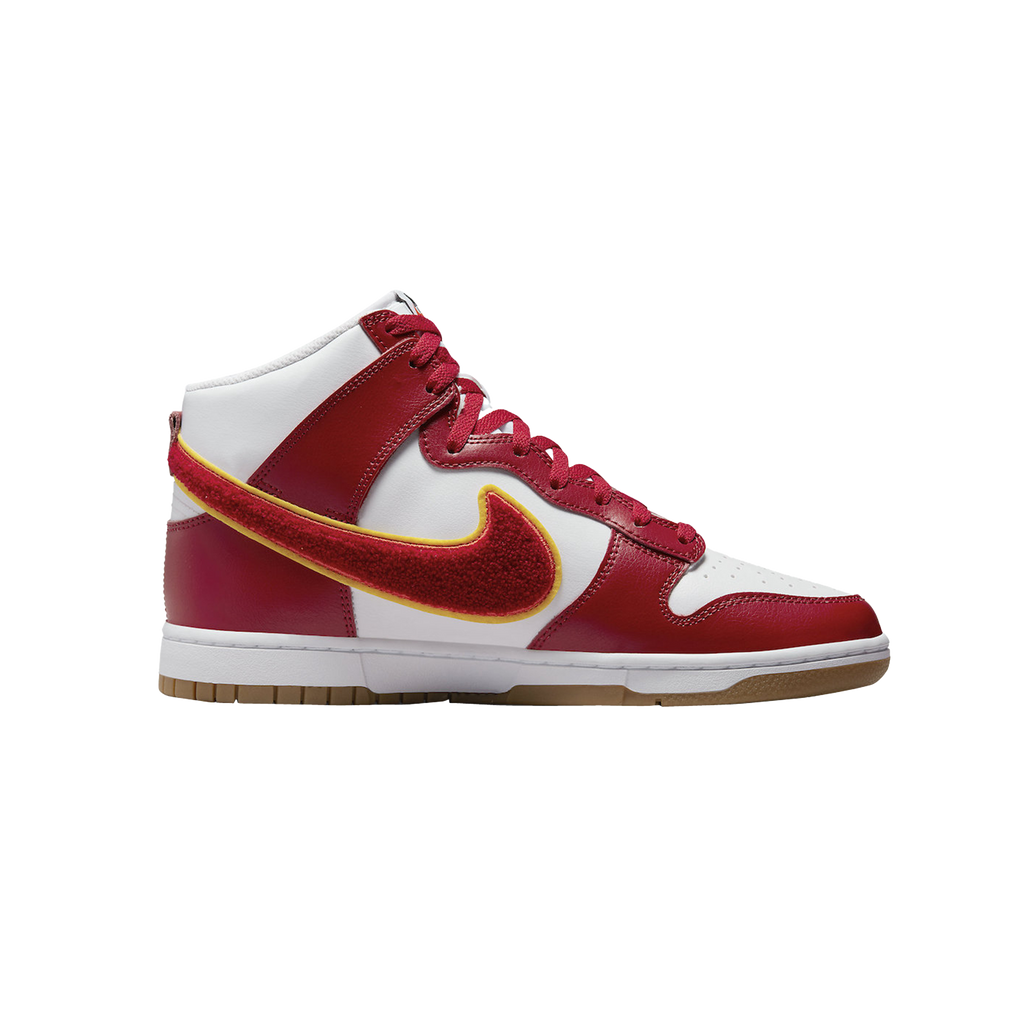 NIKE DUNK HIGH CHENILLE SWOOSH WHITE GYM RED