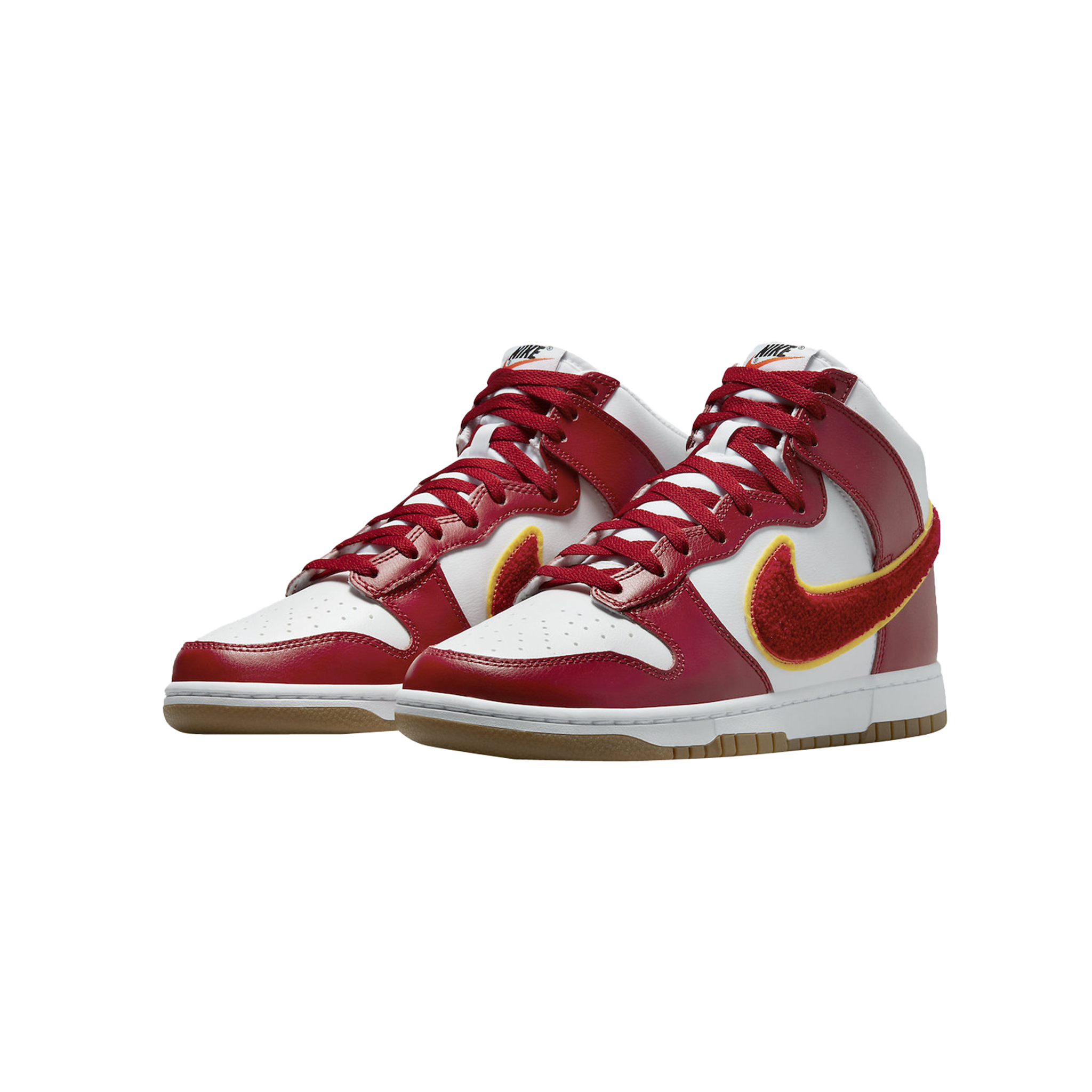 NIKE DUNK HIGH CHENILLE SWOOSH WHITE GYM RED