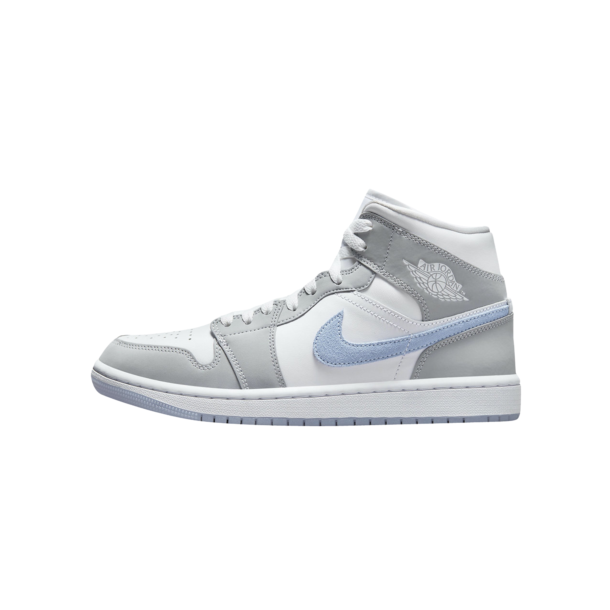 JORDAN 1 MID WOLF GREY ALUMINIUM