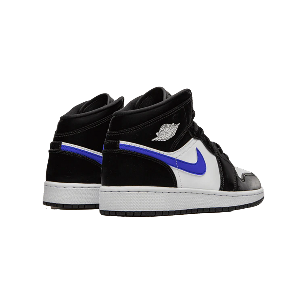 JORDAN 1 MID BLACK RACER BLUE WHITE