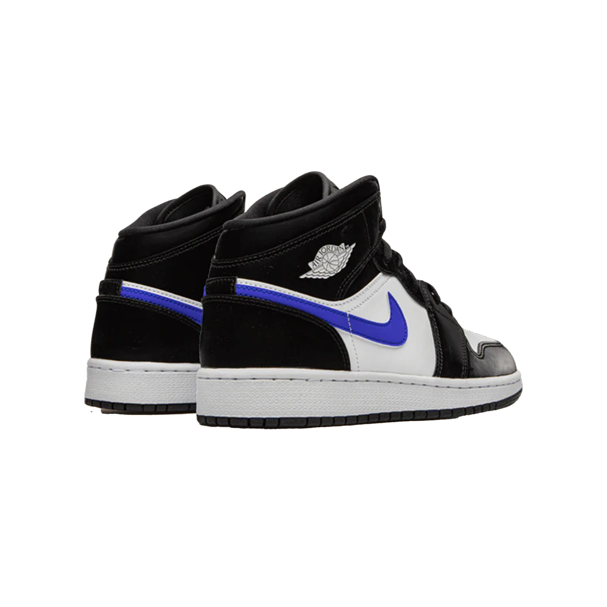 JORDAN 1 MID BLACK RACER BLUE WHITE
