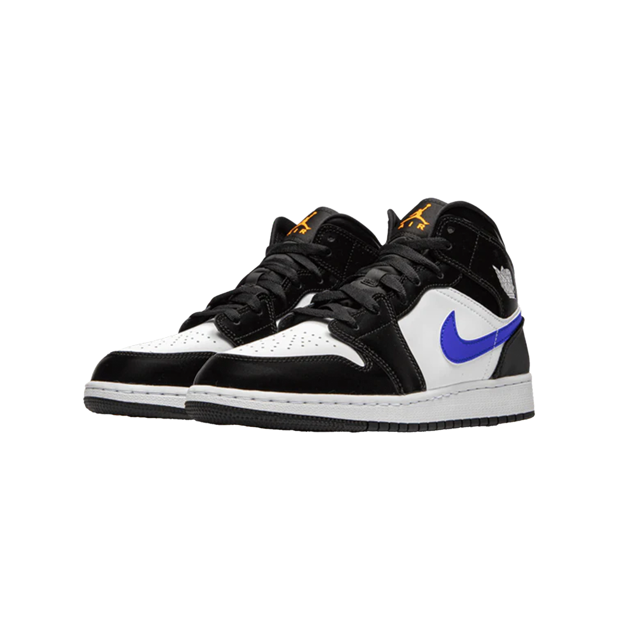 JORDAN 1 MID BLACK RACER BLUE WHITE