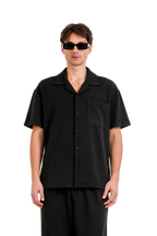 SIXTH JUNE CREPE FABRIC SHIRT BLACK