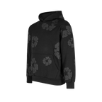 DENIM TEARS HOODIE BLACK ON BLACK