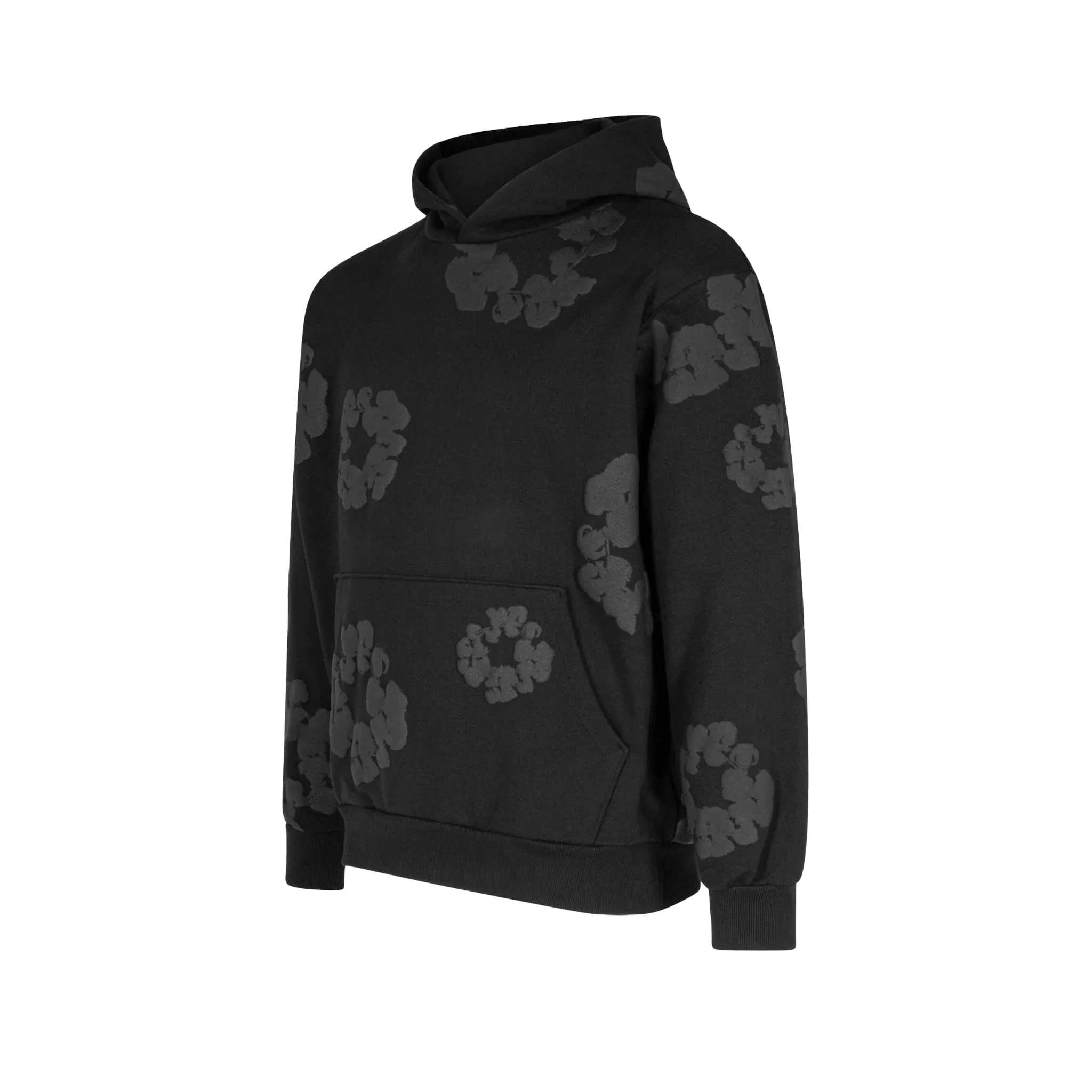 DENIM TEARS HOODIE BLACK ON BLACK