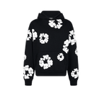 DENIM TEARS HOODIE WHITE ON BLACK