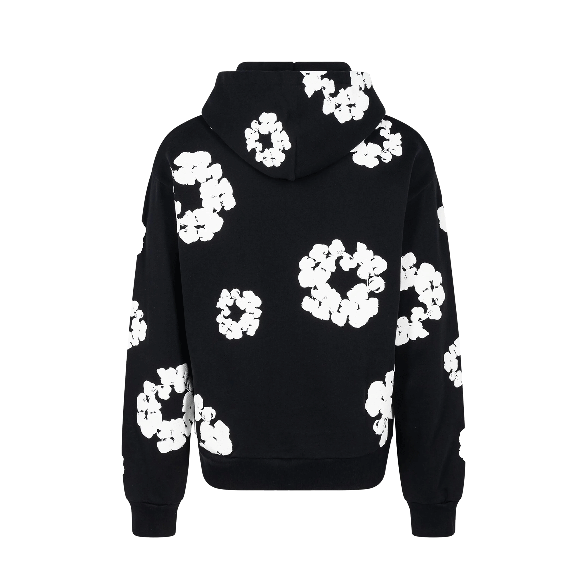 DENIM TEARS HOODIE WHITE ON BLACK